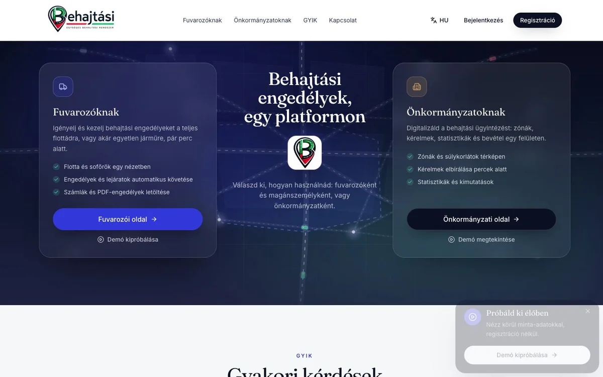 behajtasi.hu website