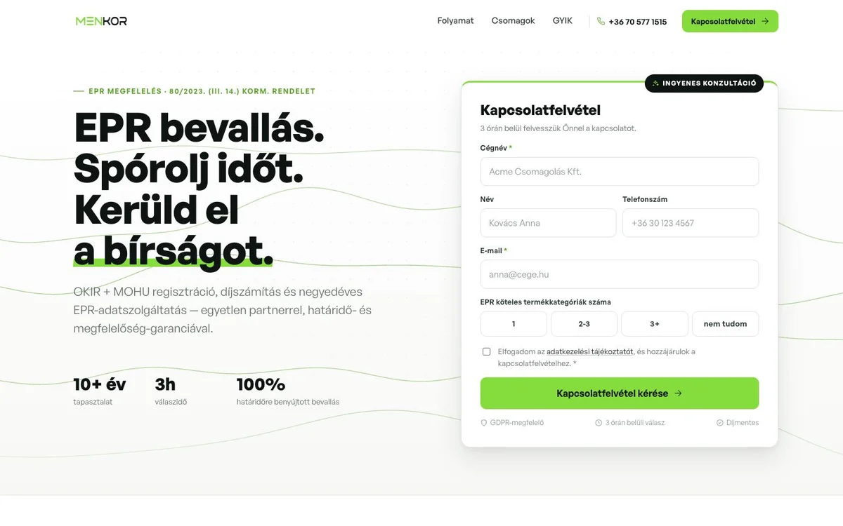 Menkor website
